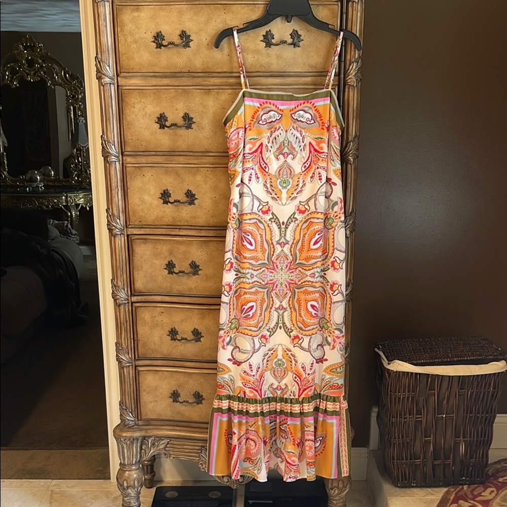 ANTONIO MELANI Multicolor Paisley Midi Dress